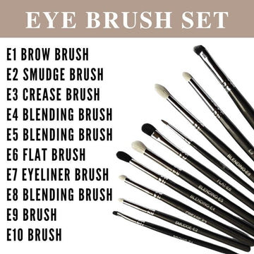 CS Essentials Eye Brush Set - Set of 10 Brushes