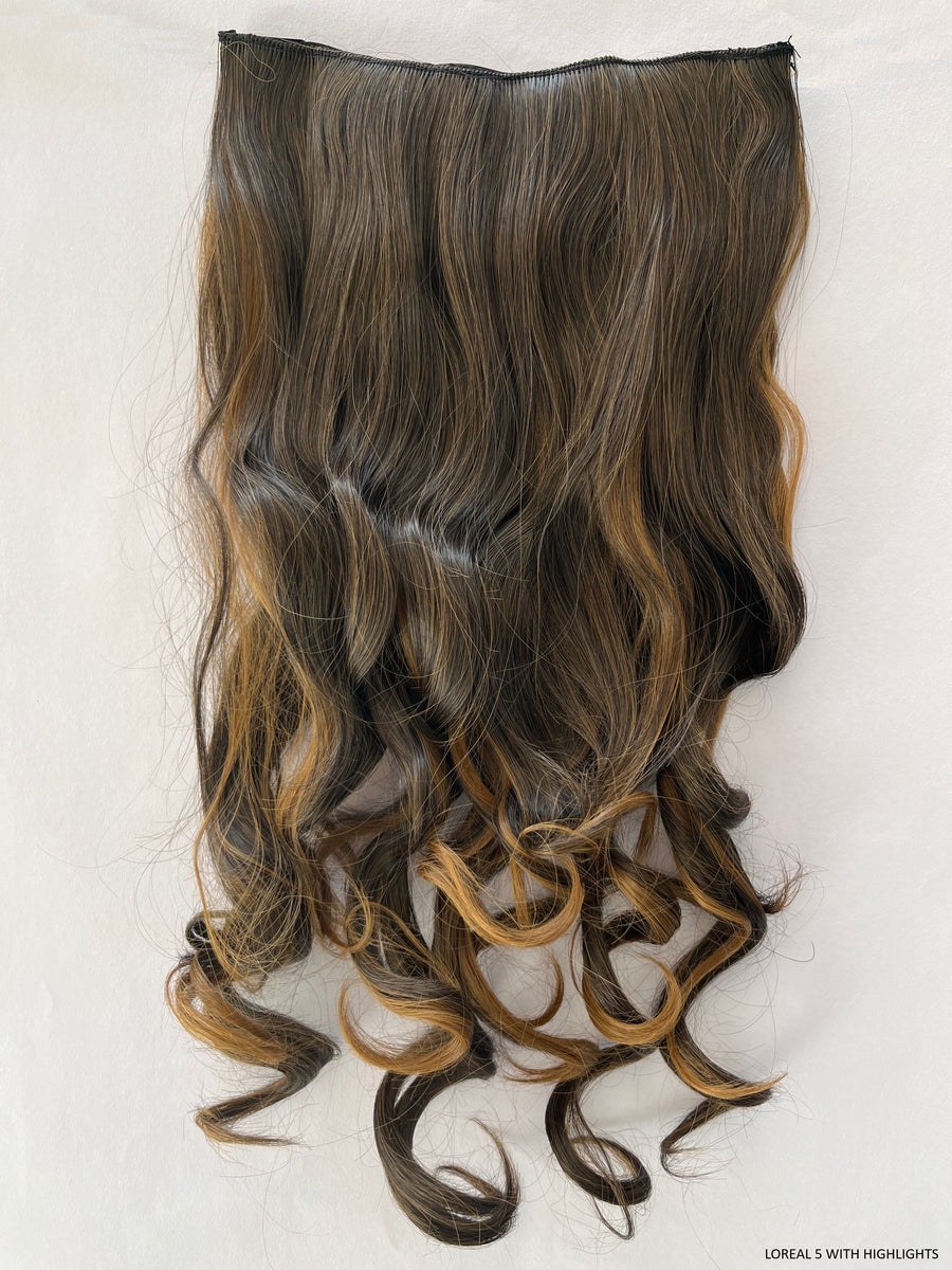 Synthetic Hair Extensions- shade Loreal 5 with highlights