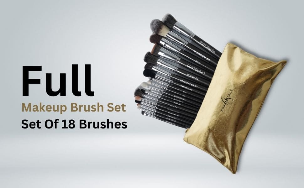 CS Essentials Full Makeup Brush Set - Set Of 18 Brushes
