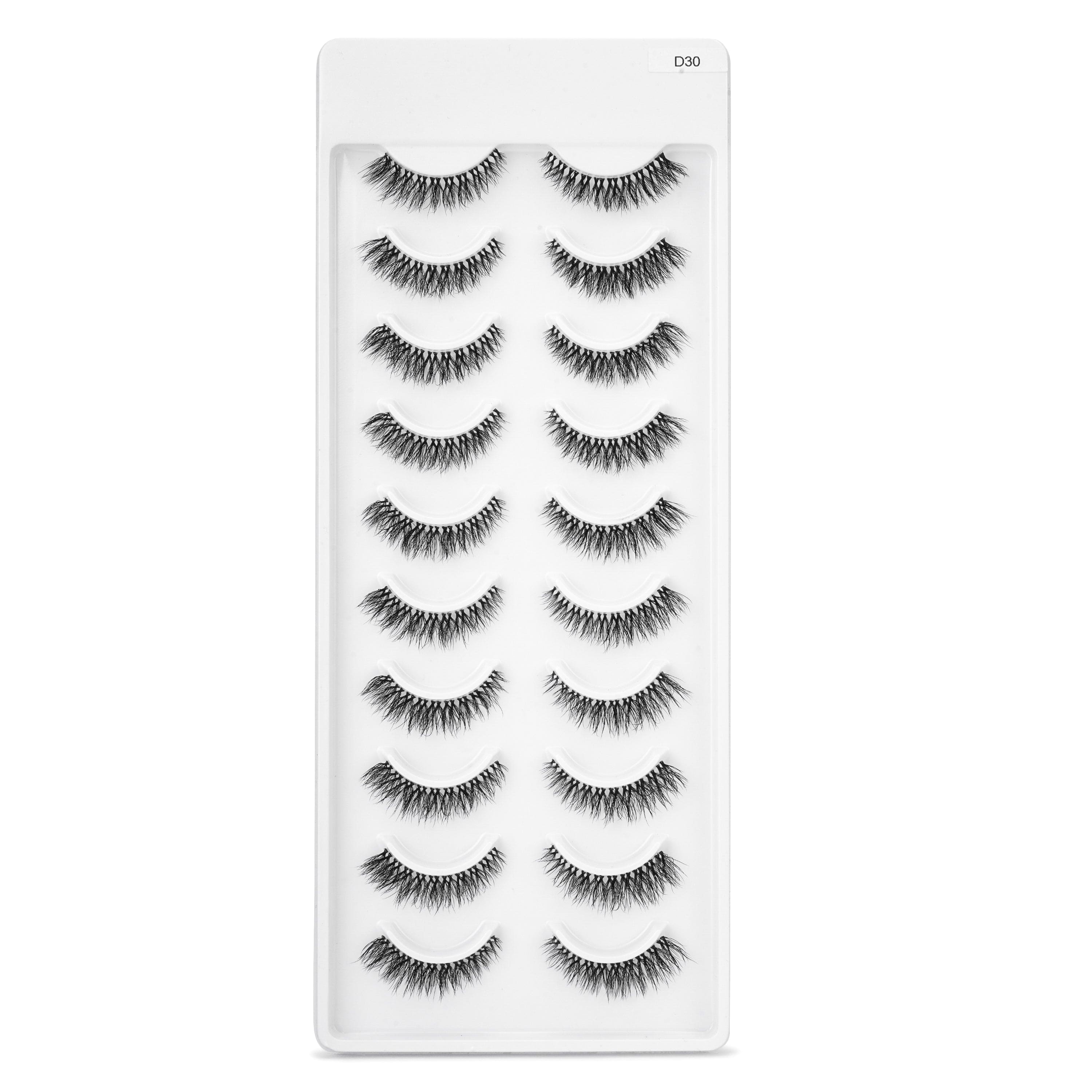 Faux Mink Eyelashes (10 Pairs) - D30