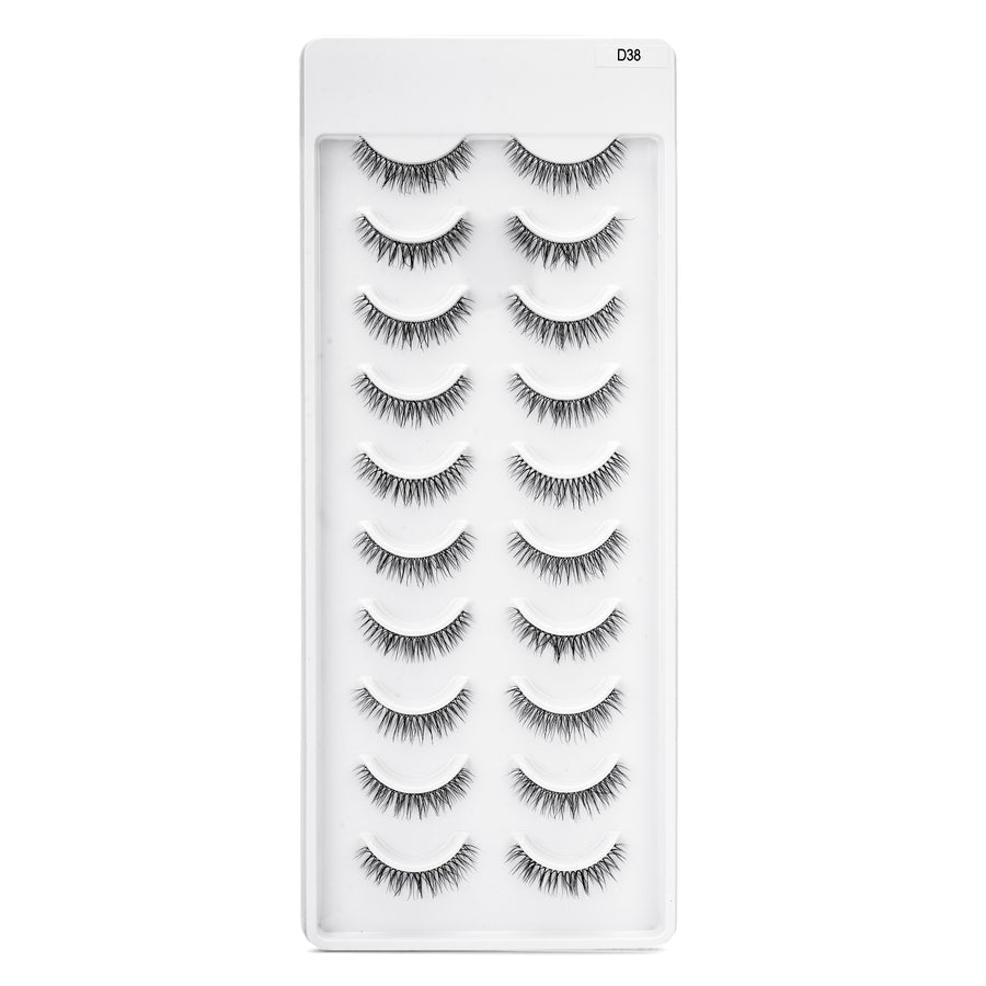Faux Mink Eyelashes (10 Pairs) - D38
