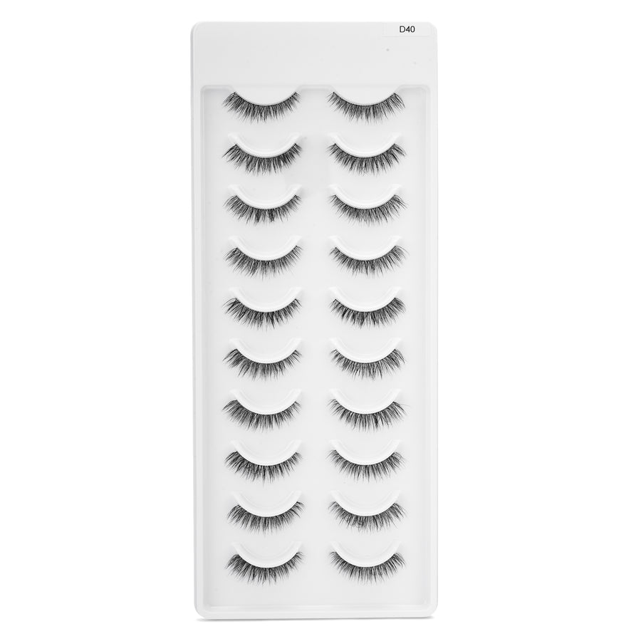 Faux Mink Eyelashes (10 Pairs) - D40