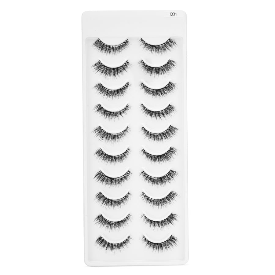 Faux Mink Eyelashes (10 Pairs) - D31