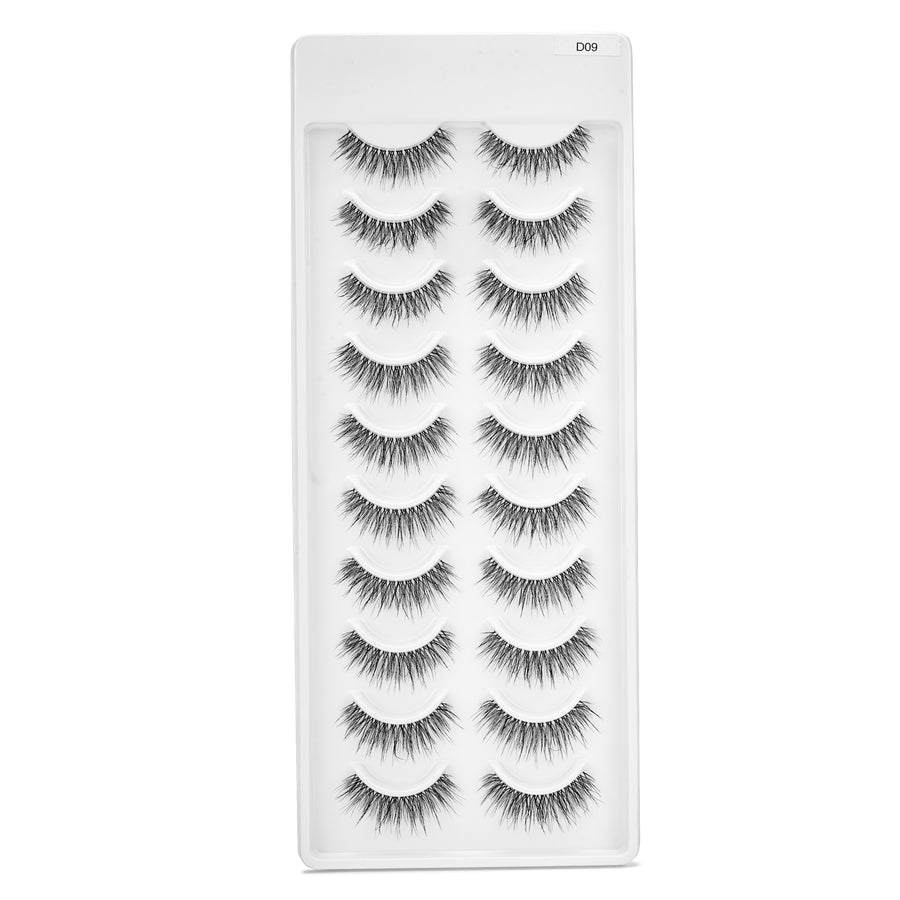 Faux Mink Eyelashes (10 Pairs) - D09