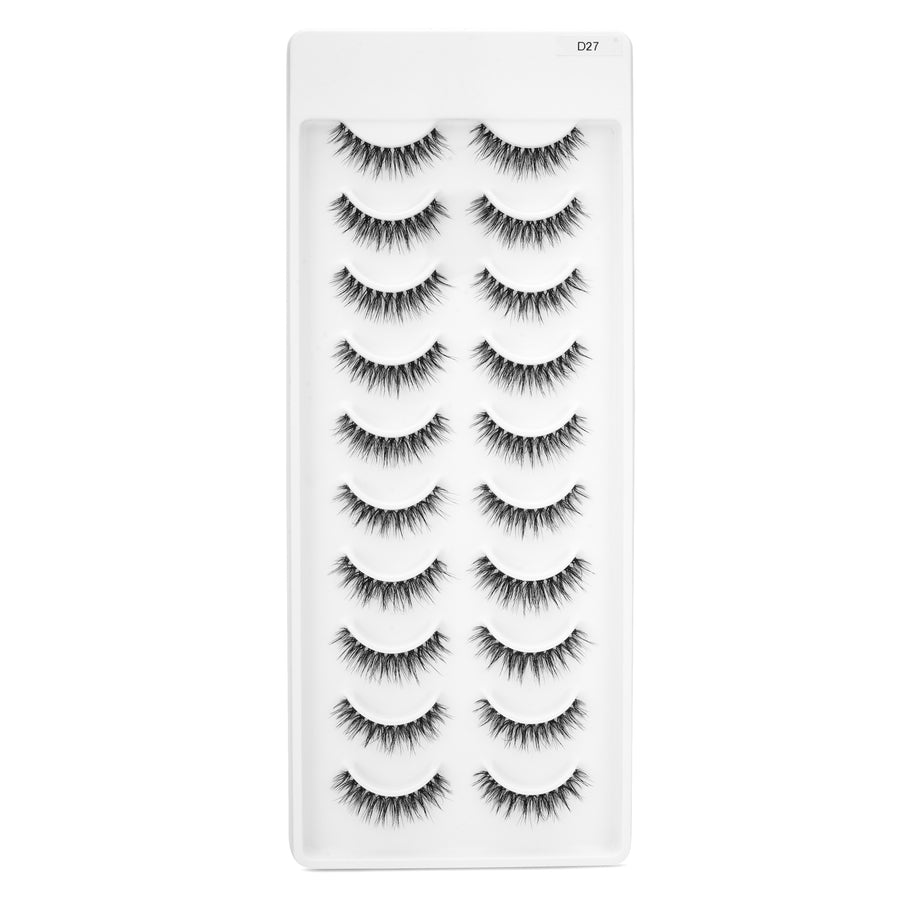 Faux Mink Eyelashes (10 Pairs) - D27