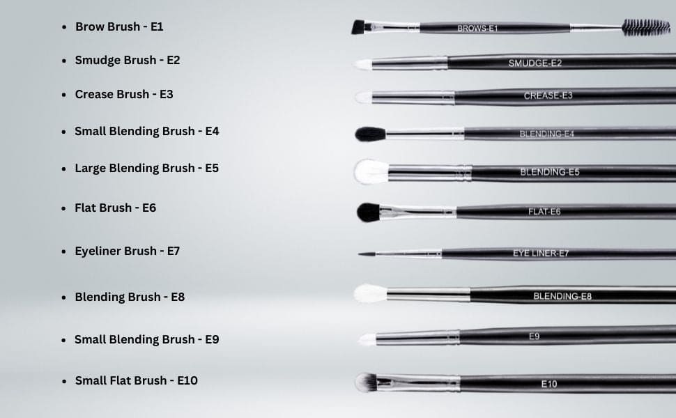 CS Essentials Full Makeup Brush Set - Set Of 18 Brushes