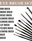 CS Essentials Flamboyant Eye Brush Set - Set of 10 Brushes