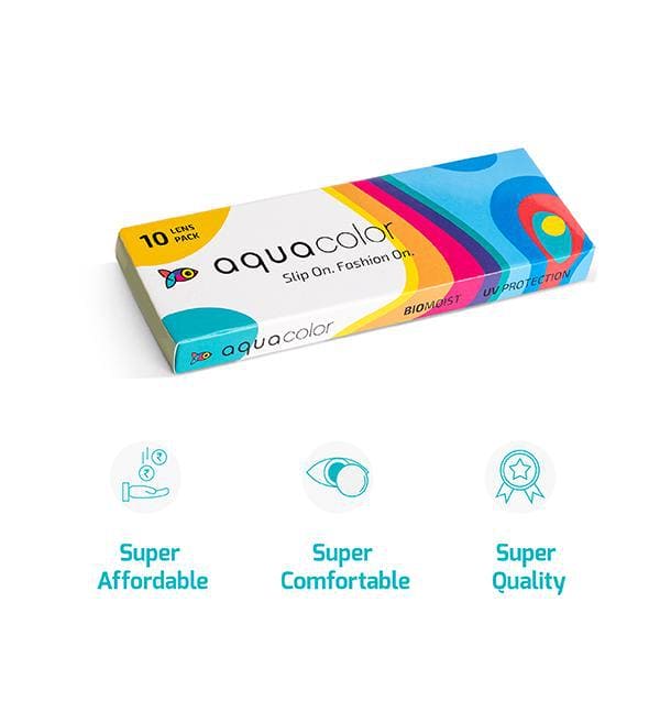Aquacolor Dailies - Zero Power Color Contact Lenses (5 Pairs Pack)