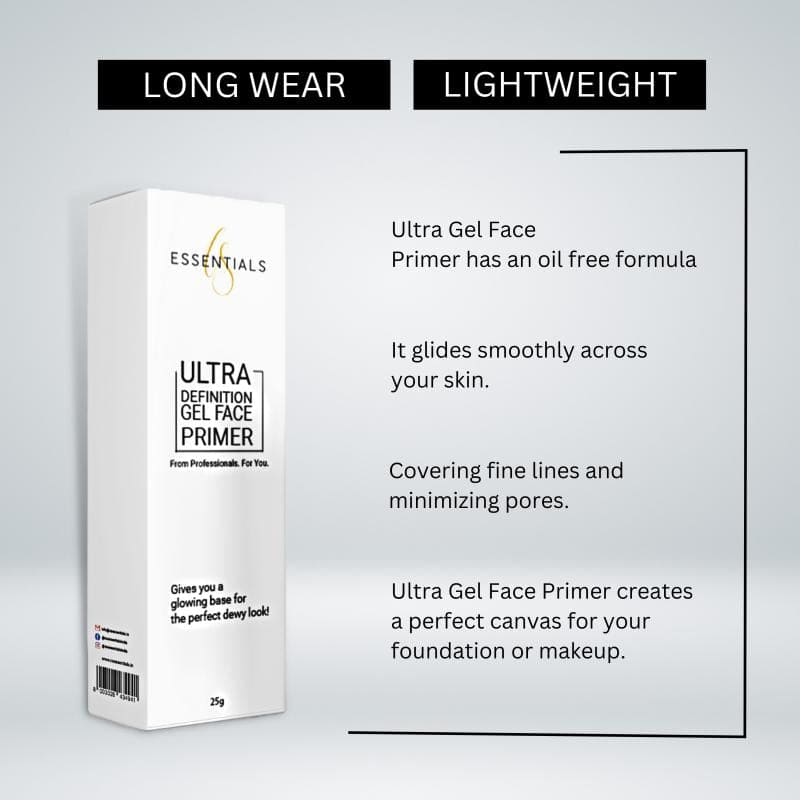 Ultra Definition Gel Face Primer | Oil Free Formula | Minimizing Pores | 25 Gm